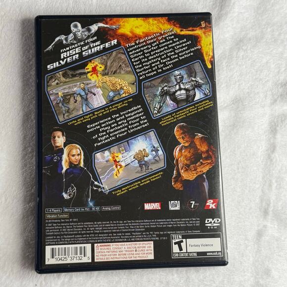Fantastic Four Rise of the Silver Surfer PS2 Case & Manual Only (No Game) - Picture 2 of 4